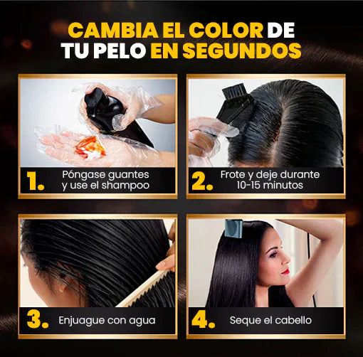 SHAMPOO TINTE CUBRE CANAS DISAAR-100% NATURAL Y ORIGINAL