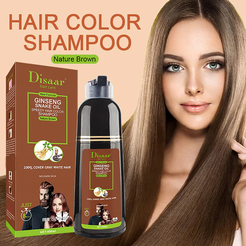 SHAMPOO TINTE CUBRE CANAS DISAAR-100% NATURAL Y ORIGINAL